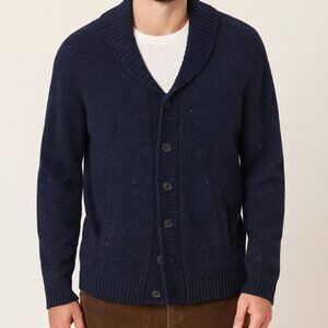 Perry Ellis Men’s Shawl Collar Cardigan Navy Blue Size M